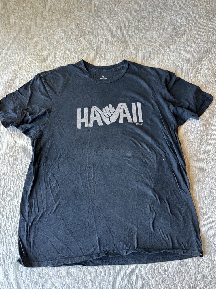 Men’s Ripcurl Rip Curl Standard Fit Cotton TShirt XL Hawai’i (discoloration)