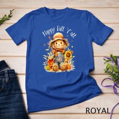 Happy Fall Yall Shirt Scarecrow Pumpkin Autumn Thanksgiving Unisex T-shirt