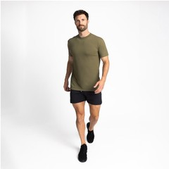 Soffe Men’s 3 Pack USA Poly/Cotton Military Tee, Tan, Small