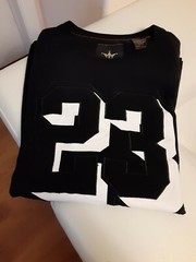 Maxi Milian New York “23” Black 2XL Long Sleeve Shirt Mesh Over Black /White