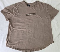 Cotton On Mens 2XL Longline T-Shirt Dark Beige “New States Unknown Projects”