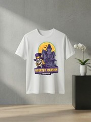 Unisex Haunted House Tour Guide Halloween Carnival Costume Graphic T Shirt Gift