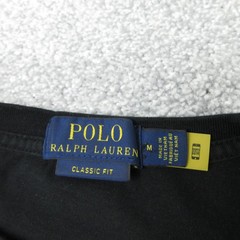 Ralph Lauren Shirt Mens Medium Black Embroidered Spell Out RL PRL Tee Crew 6411
