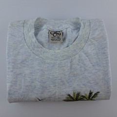 Vintage Virginia Beach T-Shirt Mens XL Gray Cal Cru SS Dolphin Single Stitch USA
