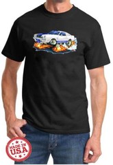 1976 1977 1978 Ford Cobra II Mustang Cartoon Color Tshirt NEW FREE SHIPPING