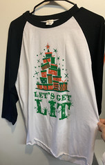 Vintage AUGUSTA SPORTSWEAR 3/4 Sleeve Christmas T-Shirt (Let’s Get Lit!) Size L