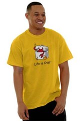 Life is Crap Funny Lobster Seafood Cookout Womens or Mens Crewneck T Shirt Tee
