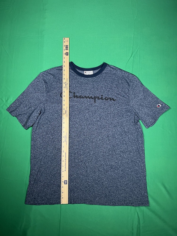 Champion Short Sleeve T Shirt Multi Blue Print Size XXL Extra Extra Large