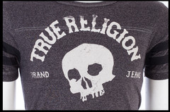 $89 TRUE RELIGION Black TRUE SKULL Short Sleeve Designer Graphic T-shirt NWT