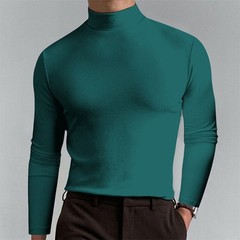 Men’s Turtleneck Slim Fit Basic Tops Lightweight Pullover Long Sleeve T Shirt