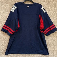Vintage 90s Tommy Hilfiger Mens Size 2XL Reversible Jersey T-Shirt #85 Blue Red