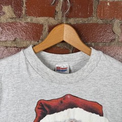Vintage Walmart Shirt Mens Medium Gray Delivering Smiles Santa Christmas Graphic