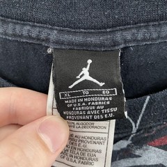 VINTAGE Nike Jordan Shirt Mens XL Black Cement Jordan 3 All Over Print Sneaker