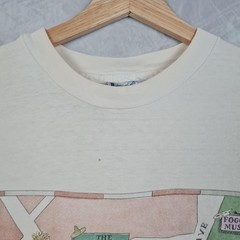 Vntg HMV Boston Shirt Mens Large White Harvard Square Record Store Single Stitch