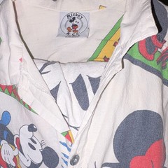 Mickey & Co. Disney Mickey Minnie Aloha Shirt & Shorts Set Drawstring White