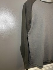 RedHead Shirt Mens Large Gray Long Sleeve Thermal Waffle Knit Casual Crewneck