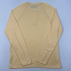 Faherty Cloud Cotton Henley Shirt Mens Large Peach Long Sleeve Tagless Tee