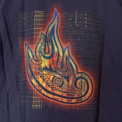 Vintage Tool 2002 Flame Tee Black T-Shirt Double Sided Short Sleeve Sz XL