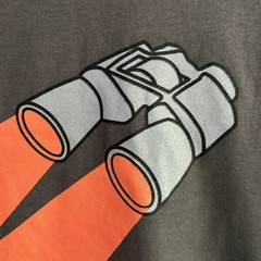 TRUTH Brand Orange Binoculars Anti Tobacco Men Medium Shirt No Smoking Vintage