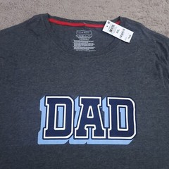 Club Room Men’s Dad Sueded Graphic T Shirt Charcoal Heather Grey 2XL