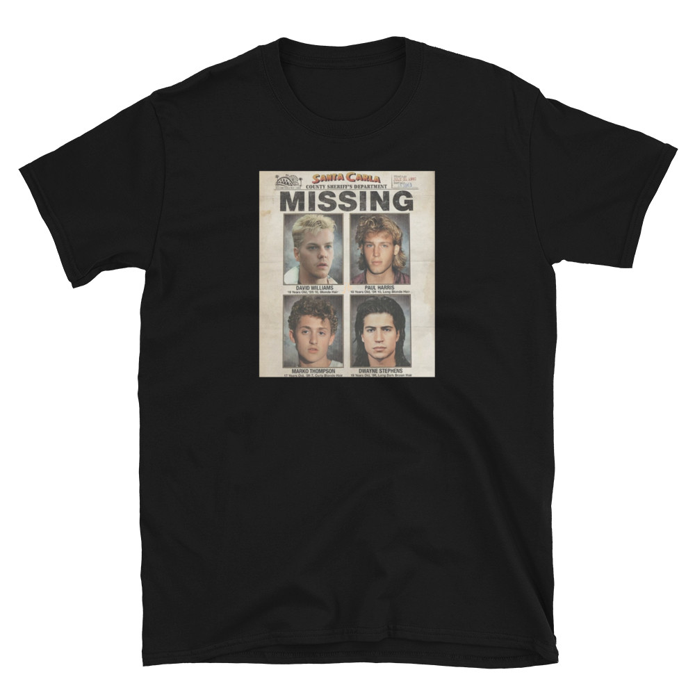 Santa Carla California The Lost Boys Men’s Black T-Shirt Size S to 3XL