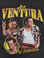 Ace Ventura Pet Detective Short Sleeve Graphic T-Shirt Adult Size Medium Black