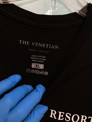 THE VENETIAN RESORT LAS VEGASUnisex T Shirt; BLACK ; XL; PreOwnd & V Good Cond