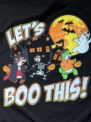Buc-ee’s Halloween “Let’s Boo This!” Graphic Print Black T-Shirt L Cotton