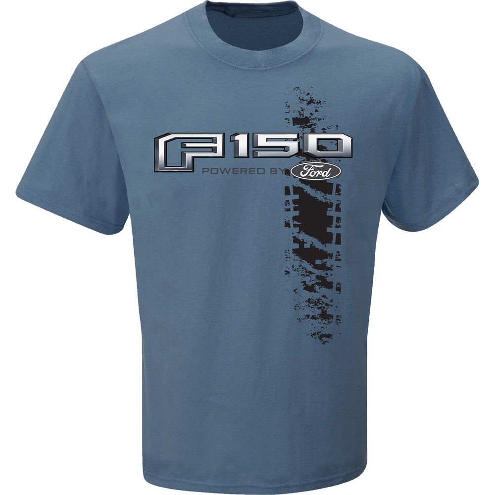 NEW FORD TRUCK F-150 TIRE TRACK DESIGN INDIGO BLUE SHORT SLEEVE TEE SHIRT 86729B