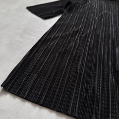 Japan Unbranded Issey Pleats Please Style Vintage Black Pleated T Shirt