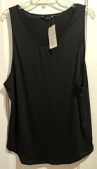 Coofandy Sleeveless Tank Top Shirt Black Size L NWT