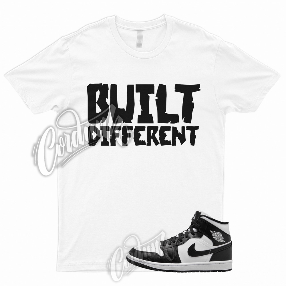 BUILT T Shirt to Match 1 Mid Panda Black White High Mid Low Retro Next Nature