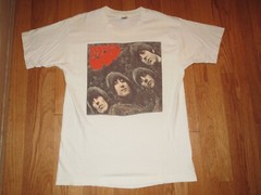 Vtg 1990 The Beatles Rubber Soul T-shirt Classic Rock Graphic Off WhiteLarge