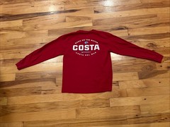 Costa Del Mar T-Shirt Red Long Sleeve 100% Cotton Men’s Medium Fishing Casual