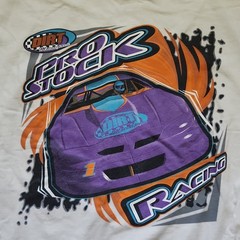 Hanes Beefy-T Y2K Dirt Motorsports Pro Stock Racing White Long Sleeve Tee 2XL