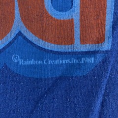 Vintage Florida Shirt Mens Small Blue Sunset Graphic Tee Beach Surf 1981 80s