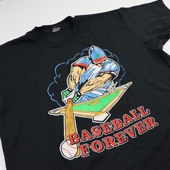 Vtg 90s Baseball Forever T-Shirt XL L USA Made Screen Stars Single Stitch Tee