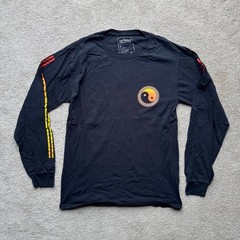 Urban Pipeline Y2K Flame Yin Yang Stripe Long Sleeve Shirt