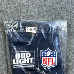 Hanes Perfect T-Shirt Mens L Blue Bud Light Official Beer Sponsor NFL Graphic