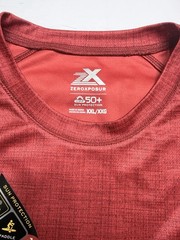 ZeroXposur Men’s XXL Rash Guard Tee UPF 50 Deep Red Quick Dry NWT