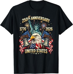 250 Years American Anniversary 1776-2026 USA Flag Kid Adult T-Shirt