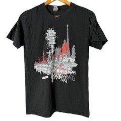 Miran Graphic Tee Sz L Shanghai China Urban Streetwear Black T-Shirt Travel