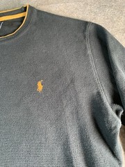 Polo Ralph Lauren SleepShirt Medium Black Long Sleeve Cotton Mens Size L