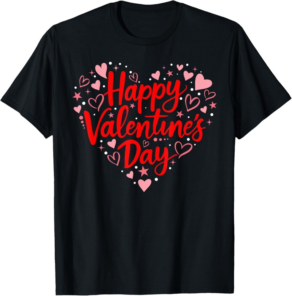 Happy Valentine_s Day Love Heart Men Women Couple Matching T-Shirt