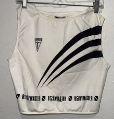 Vintage Bodymaster Crop Top Shirt Mens Large Bodybuilding Lifting Gym Beach