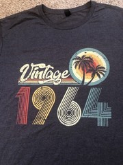 Vintage 1964 T Shirt 3xl 60 year Birthday Shirt Black