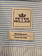 Peter Millar 16R Nanoluxe Easy Care Long Sleeve Dress Shirt Spread Collar Pencil