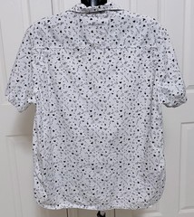 Harry Potter Mens White & Black 2XL Icons All Over Print Button Down Shirt