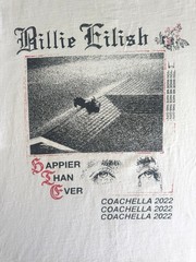 Billie Eilish Coachella T Shirt 2022 Authentic Tour Merch USA Mens Medium Tee