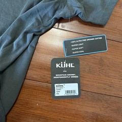 Kuhl Wildfibre Shirt Mens 2XL Gray Organic Cotton Crewneck Outdoor T-Shirt